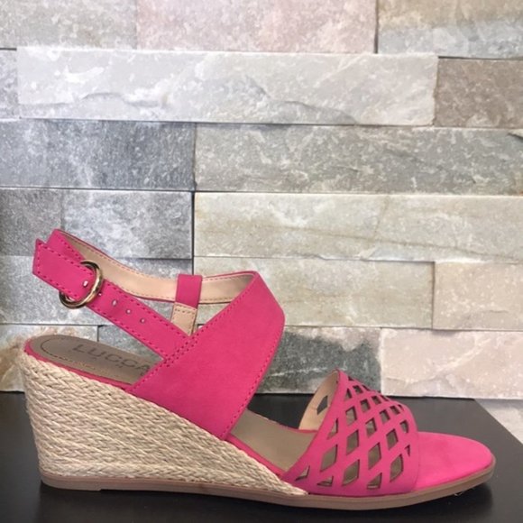 Lucca Lane Haldene Leather Wedge Sandal - Picture 8 of 13